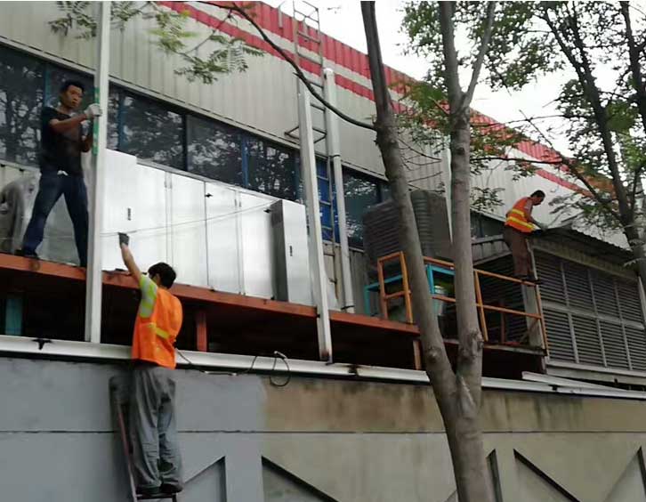 工廠噪音隔音屏障安裝現場